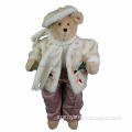 Plush Winter Dressed Boy Toy, Meets EN 71/ASTM/CE Standard, Customized Orders are Accepted